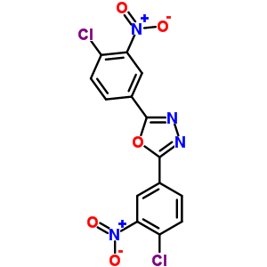 2,5-雙(4-氯-3-硝基苯基)-1,3,4-噁二唑結(jié)構(gòu)式_25423-74-9結(jié)構(gòu)式