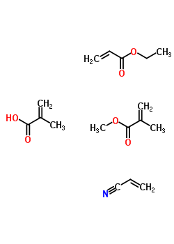2-Methyl-2-propenoic acid polymer with ethyl 2-propenoate, methyl 2-methyl-2-propenoate and 2-propenenitrileStructure,25703-14-4Structure 2-Methyl-2-propenoic acid polymer with ethyl 2-propenoate, methyl 2-methyl-2-propenoate and 2-propenenitrile Structure,25703-14-4Structure