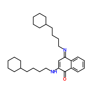 2-[(4-環(huán)己基丁基)氨基]-4-[(4-環(huán)己基丁基)亞氨基]-1(4H)-萘酮結(jié)構(gòu)式_25849-97-2結(jié)構(gòu)式