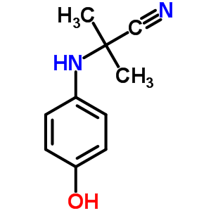 2-((4-Hydroxyphenyl)amino)-2-methylpropanenitrileStructure,26850-26-0Structure 2-((4-Hydroxyphenyl)amino)-2-methylpropanenitrile Structure,26850-26-0Structure