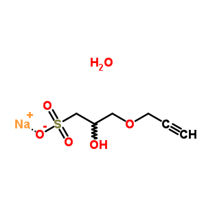 Sodium 2-hydroxy-3-(prop-2-ynyloxy)propane-1-sulfonate hydrate Structure,272769-92-3Structure