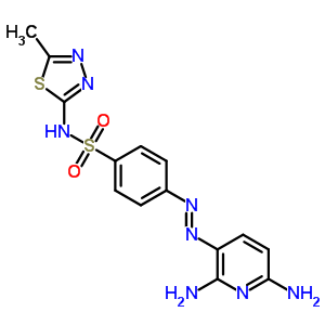 4-[2-(2,6-二氨基-3-吡啶)二氮雜烯]-N-(5-甲基-1,3,4-噻二唑-2-基)-苯磺酰胺結構式_29817-74-1結構式