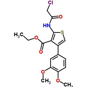 2-(2-Chloro-acetylamino)-4-(3,4-dimethoxy-phenyl)-thiophene-3-carboxylic acid ethyl esterStructure,304863-82-9Structure 2-(2-Chloro-acetylamino)-4-(3,4-dimethoxy-phenyl)-thiophene-3-carboxylic acid ethyl ester Structure,304863-82-9Structure