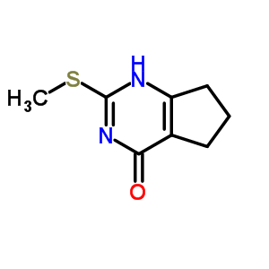 4H-cyclopentapyrimidin-4-one,3,5,6,7-tetrahydro-2-(methylthio)-Structure,3087-14-7Structure 4H-cyclopentapyrimidin-4-one,3,5,6,7-tetrahydro-2-(methylthio)- Structure,3087-14-7Structure