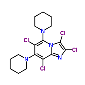 2,3,6,8-四氯-5,7-二-1-哌啶基-咪唑并[1,2-a]吡啶結構式_31409-08-2結構式