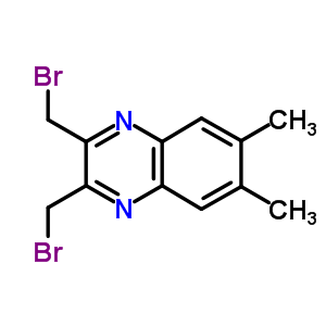 2,3-雙(溴甲基)-6,7-二甲基-喹噁啉結(jié)構(gòu)式_3298-98-4結(jié)構(gòu)式