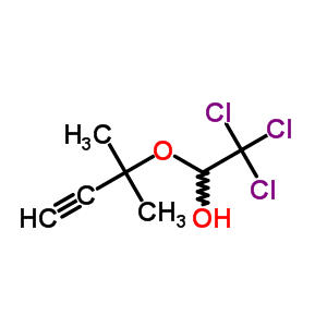 Ethanol, 1-(1,1-dimethyl-2-propynyloxy)-2,2,2-trichloro- Structure,33243-75-3Structure