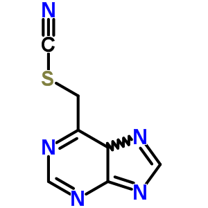 6-(硫代氰?；谆?-5H-嘌呤結(jié)構(gòu)式_3389-33-1結(jié)構(gòu)式