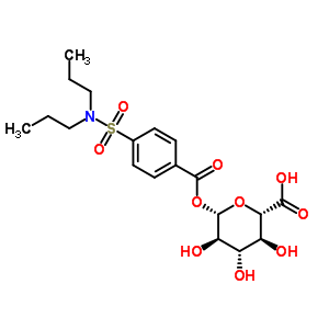 (2S,3S,4S,5R,6S)-6-[4-(二丙基氨基磺?；?苯甲?；鵠氧基-3,4,5-三羥基四氫吡喃-2-羧酸結構式_34017-15-7結構式