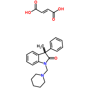 1,3-Dihydro-3-methyl-3-phenyl-1-(1-piperidinylmethyl)-2h-indol-2-one (z)-2-butenedioateStructure,37129-45-6Structure 1,3-Dihydro-3-methyl-3-phenyl-1-(1-piperidinylmethyl)-2h-indol-2-one (z)-2-butenedioate Structure,37129-45-6Structure
