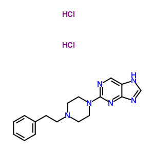 9H-purine,2-(4-phenethyl-1-piperazinyl)-,dihydrochlorideStructure,37424-75-2Structure 9H-purine,2-(4-phenethyl-1-piperazinyl)-,dihydrochloride Structure,37424-75-2Structure
