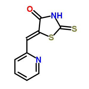 4-Thiazolidinone, 5-(2-pyridinylmethylene)-2-thioxo-Structure,3762-01-4Structure 4-Thiazolidinone, 5-(2-pyridinylmethylene)-2-thioxo- Structure,3762-01-4Structure