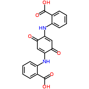 2-[[4-[(2-羧基苯基)氨基]-3,6-二氧代-1-環(huán)己二烯-1,4-二基]氨基]苯甲酸結(jié)構(gòu)式_4046-39-3結(jié)構(gòu)式