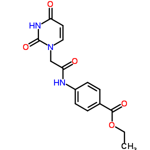 4-[[2-(2,4-二氧代嘧啶-1-基)乙?；鵠氨基]苯甲酸乙酯結(jié)構(gòu)式_4113-91-1結(jié)構(gòu)式