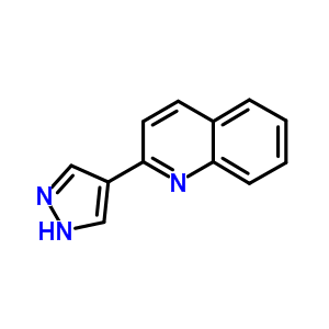 2-(1H-吡唑-4-基)喹啉結(jié)構(gòu)式_439106-87-3結(jié)構(gòu)式