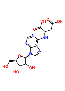 (2S)-2-[[9-[(2S,3R,4S,5R)-3,4-二羥基-5-(羥基甲基)四氫呋喃-2-基]嘌呤-6-基]氨基]丁二酸結構式_4542-23-8結構式
