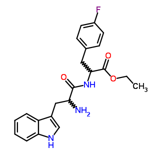 2-[[2-氨基-3-(1H-吲哚-3-基)丙?；鵠氨基]-3-(4-氟苯基)丙酸乙酯結(jié)構(gòu)式_4615-99-0結(jié)構(gòu)式