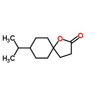 反式-8-(1-甲基乙基)-1-噁螺[4.5]癸烷-2-酮結構式_4625-90-5結構式