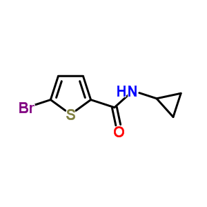 2-Thiophenecarboxamide,5-bromo-n-cyclopropyl-(9ci)Structure,495382-05-3Structure 2-Thiophenecarboxamide,5-bromo-n-cyclopropyl-(9ci) Structure,495382-05-3Structure