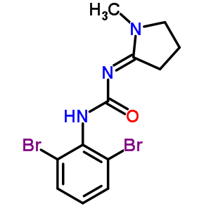 1-(2,6-Dibromophenyl)-3-(1-methylpyrrolidin-2-ylidene)ureaStructure,50529-08-3Structure 1-(2,6-Dibromophenyl)-3-(1-methylpyrrolidin-2-ylidene)urea Structure,50529-08-3Structure