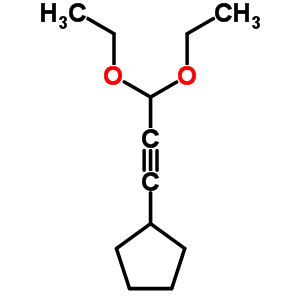 3,3-Diethoxyprop-1-ynylcyclopentaneStructure,51149-68-9Structure 3,3-Diethoxyprop-1-ynylcyclopentane Structure,51149-68-9Structure