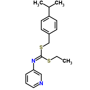 S-乙基 S-(4-(1-甲基乙基)苯基)甲基 3-吡啶基二硫代甲亞氨酸酯結(jié)構(gòu)式_51308-73-7結(jié)構(gòu)式