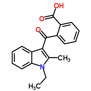 O-[(1-乙基-2-甲基-1H-吲哚-3-基)羰基]苯甲酸結(jié)構(gòu)式_51389-84-5結(jié)構(gòu)式