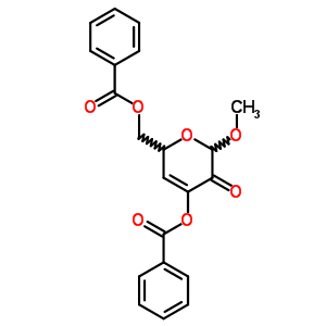 (2R-順式)-(9CI)-4-(苯甲?；趸?-6-[(苯甲?；趸?甲基]-2-甲氧基-2H-吡喃-3(6H)-酮結(jié)構(gòu)式_52152-86-0結(jié)構(gòu)式