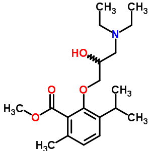 3-[2-羥基-3-(二乙基氨基)丙氧基]-p-異丙基苯-2-羧酸甲酯結(jié)構(gòu)式_53206-83-0結(jié)構(gòu)式