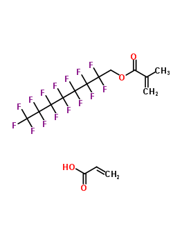 2-Methyl-2-propenoic acid 2,2,3,3,4,4,5,5,6,6,7,7,8,8,8-pentadecafluorooctyl ester polymer with 2-propenoic acidStructure,53515-73-4Structure 2-Methyl-2-propenoic acid 2,2,3,3,4,4,5,5,6,6,7,7,8,8,8-pentadecafluorooctyl ester polymer with 2-propenoic acid Structure,53515-73-4Structure