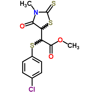 .alpha.-[(4-氯苯基)硫代]-3-甲基-4-氧代-2-硫氧代-5-噻唑烷乙酸甲酯結(jié)構(gòu)式_54255-38-8結(jié)構(gòu)式