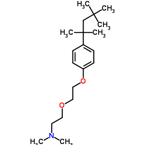 N,N-二甲基-2-(2-(4-(1,1,3,3-四甲基丁基)苯氧基)乙氧基)-乙胺結(jié)構式_5442-83-1結(jié)構式
