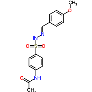 N-(4-((2-(4-甲氧基亞芐基)肼基)磺酰基)苯基)乙酰胺結(jié)構(gòu)式_5448-92-0結(jié)構(gòu)式