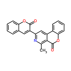4-甲基-2-(2-氧代-2H-1-苯并吡喃-3-基)-5H-[1]苯并吡喃并[3,4-c]吡啶-5-酮結(jié)構(gòu)式_5452-31-3結(jié)構(gòu)式