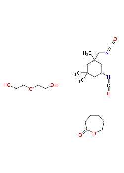 2-氧雜環(huán)庚烷酮與 5-異氰酸-1-(異氰酸甲基)-1,3,3-三甲基環(huán)己烷和 2,2-氧基二乙醇聚合物結(jié)構(gòu)式_54954-84-6結(jié)構(gòu)式