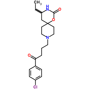 5-乙基-9-[3-(p-氯苯甲酰基)丙基]-1-噁-3,9-二氮雜螺[5.5]十一烷-2-酮結(jié)構(gòu)式_54981-21-4結(jié)構(gòu)式