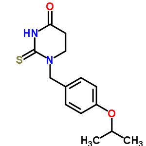 四氫-1-((4-(1-甲基乙氧基)苯基)甲基)-2-硫氧代-4(1H)-嘧啶酮結構式_55383-89-6結構式