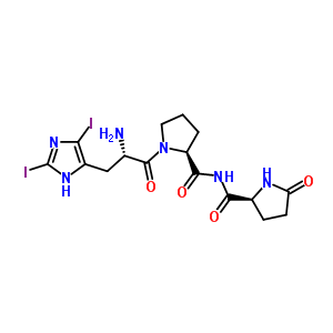 5-氧代脯氨酰-2,4(5)-二碘組氨酰-脯氨酰胺結(jié)構(gòu)式_55536-96-4結(jié)構(gòu)式