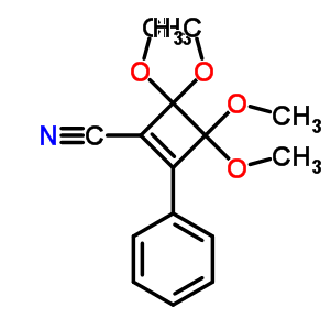 3,3,4,4-Tetramethoxy-2-phenyl-cyclobutene-1-carbonitrileStructure,56069-67-1Structure 3,3,4,4-Tetramethoxy-2-phenyl-cyclobutene-1-carbonitrile Structure,56069-67-1Structure
