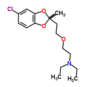 5-氯-2-(2-(2-(二乙基氨基)乙氧基) 乙基)-2-甲基-1,3-苯并二氧雜環(huán)戊烯結構式_56287-41-3結構式