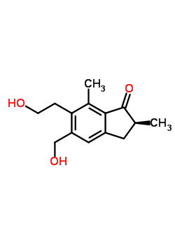 (S)-2,3-二氫-6-(2-羥基乙基)-5-羥基甲基-2,7-二甲基-1H-茚-1-酮結(jié)構(gòu)式_56374-22-2結(jié)構(gòu)式