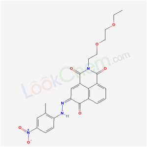1H-benz(de)isoquinoline-1,3(2h)-dione,2-(2-(2-ethoxyethoxy)ethyl)-6-h ydroxy-5-((2-methyl-4-nitrophenyl)azo)- Structure,58186-73-5Structure