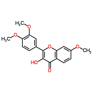 4H-1-benzopyran-4-one,2-(3,4-dimethoxyphenyl)-3-hydroxy-7-methoxy-Structure,58544-90-4Structure 4H-1-benzopyran-4-one,2-(3,4-dimethoxyphenyl)-3-hydroxy-7-methoxy- Structure,58544-90-4Structure
