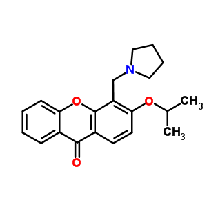 3-異丙氧基-4-[(1-吡咯烷)甲基]-9h-氧雜蒽-9-酮結(jié)構(gòu)式_58741-68-7結(jié)構(gòu)式