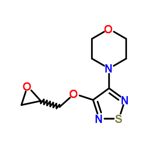 rac 4-[4-(環(huán)氧乙烷甲氧基)-1,2,5-噻二唑-3-基]嗎啉結(jié)構(gòu)式_58827-68-2結(jié)構(gòu)式