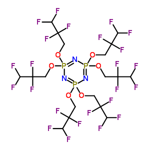 2,2,4,4,6,6-六(2,2,3,3-四氟丙氧基)-1,3,5,2lambda<sup>5</sup>,4lambda<sup>5</sup>,6lambda<sup>5</sup>-三氮雜三膦雜環(huán)己三烯結構式_58943-98-9結構式