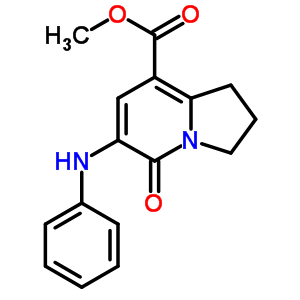 Methyl 5-oxo-6-phenylamino-1,2,3,5-tetrahydroindolizine-8-carboxylateStructure,612065-18-6Structure Methyl 5-oxo-6-phenylamino-1,2,3,5-tetrahydroindolizine-8-carboxylate Structure,612065-18-6Structure
