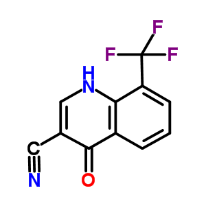 4-羥基-8-三氟甲基-3-喹啉甲腈結構式_61338-18-9結構式