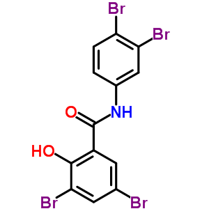 Benzamide,3,5-dibromo-n-(3,4-dibromophenyl)-2-hydroxy-Structure,6149-63-9Structure Benzamide,3,5-dibromo-n-(3,4-dibromophenyl)-2-hydroxy- Structure,6149-63-9Structure