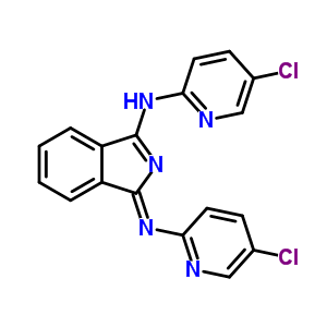 (3E)-N-(5-氯吡啶-2-基)-3-(5-氯吡啶-2-基)亞氨基-異吲哚-1-胺結(jié)構(gòu)式_61702-10-1結(jié)構(gòu)式